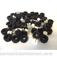 LEGO City Wheel Tire and Axle Set Black White and Light Gray 72 Pieces in Total B00XJD67XO